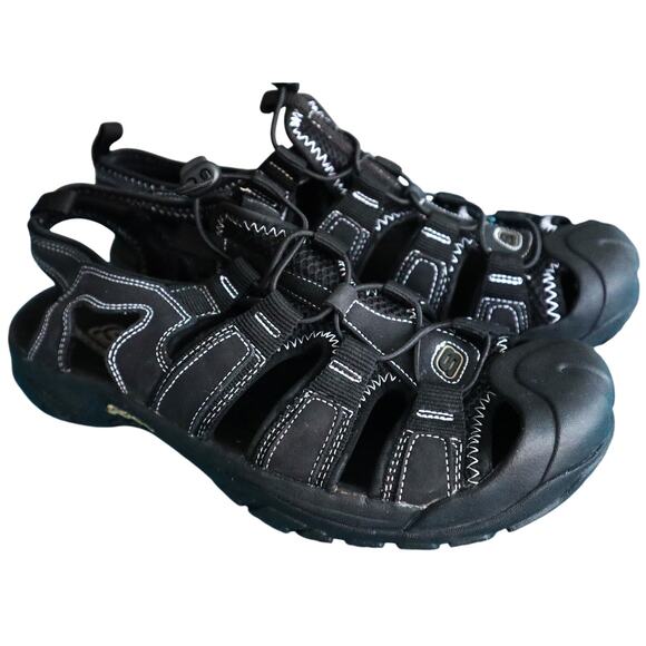 Skechers Black Sandals Shoes Hiking Waterproof Closed Toe Outdoor Trail Mens 10 - Picture 1 of 8